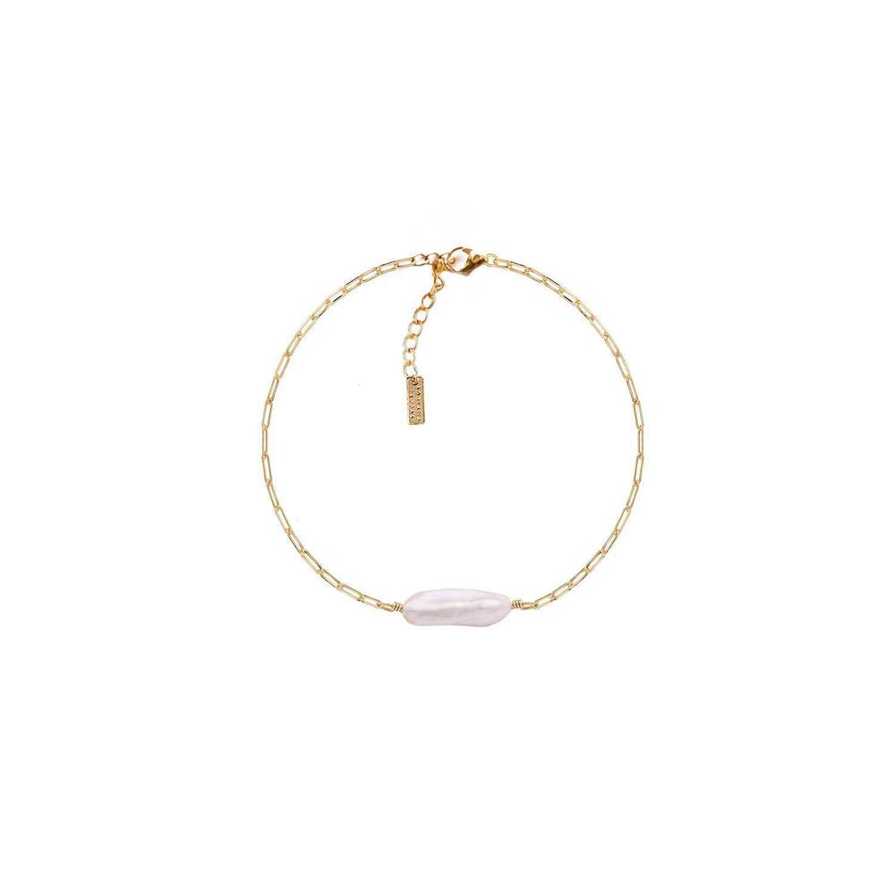 NEW ADRIANA PAPPAS women's dainty biwa bracelet in gold